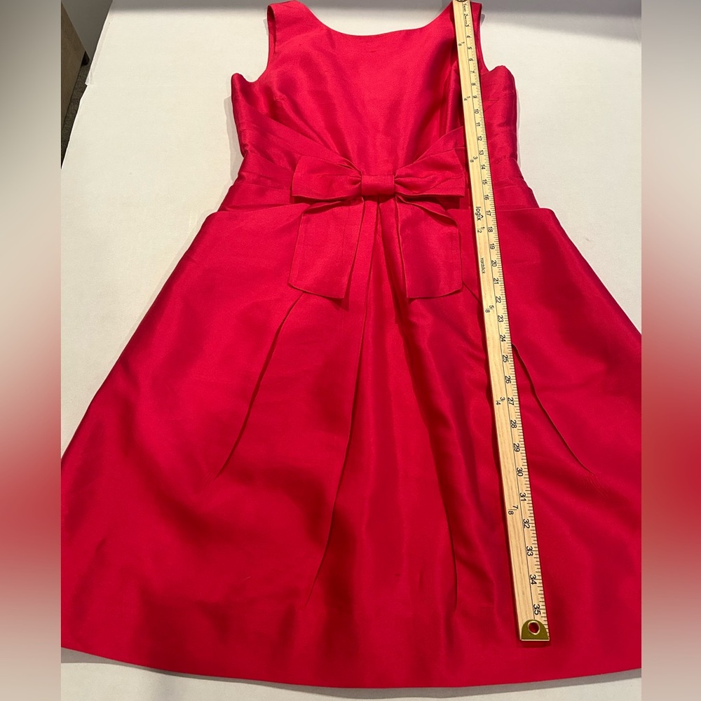 Kate Spade Jillian Pink Dress Silk Sleeveless Bow Size 8 VGUC - Picture 7 of 13